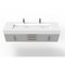 Castello Usa Nile 72" Wall Mounted  Gray Vanity With White Top And  Gold Handles CB-MC-72G-GLD-2053-WH - alternate 5